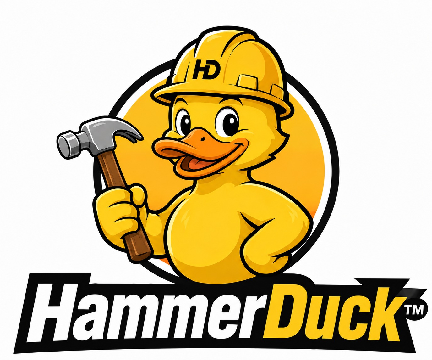 The HammerDuck logo: a duck in a hard hat holding a hammer.